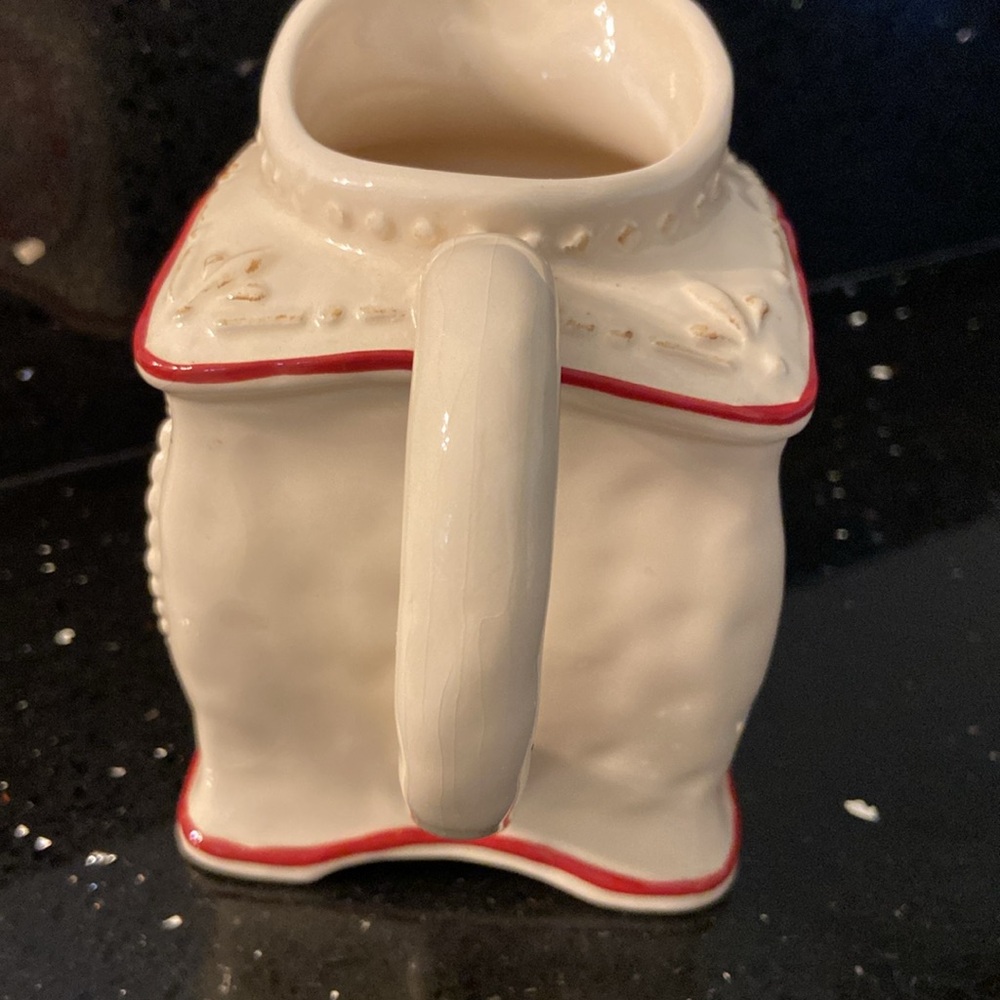 Farmhouse SET Sugar & Creamer Dark Red & Cream Plaid Rustic Cottagecore Country - Picture 16 of 16